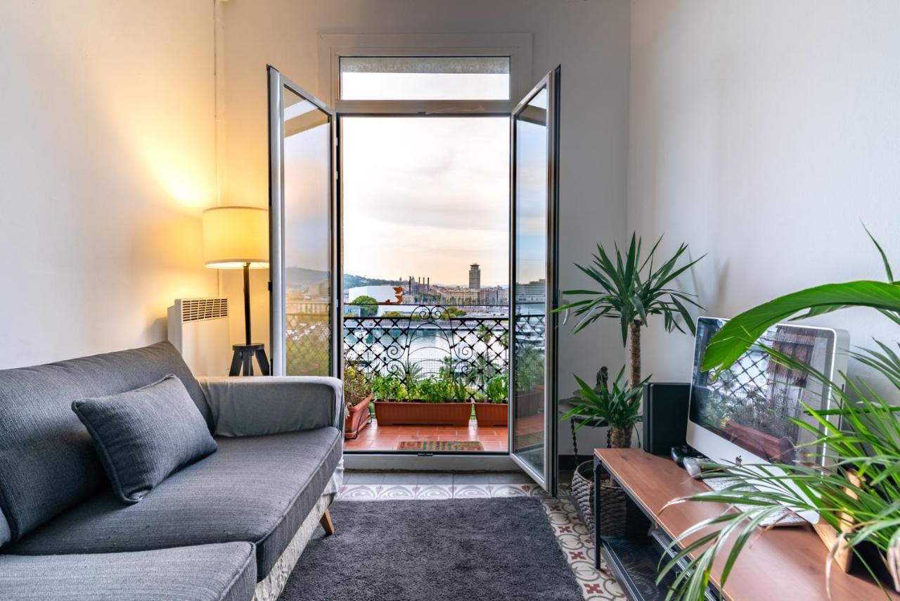 Superb Cute Flat Barcelona Bests View On The Sea For Couple Zewnętrze zdjęcie